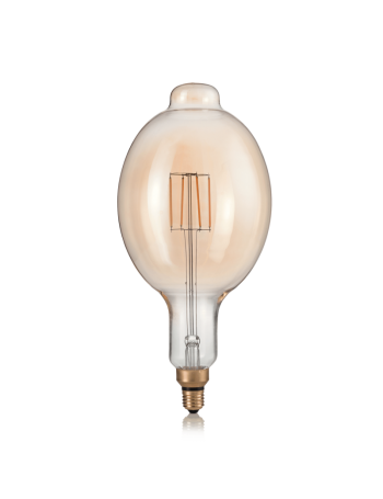 IDEAL LUX: Bomb E27 led 4w vetro ambra vintage xl luce calda Ø18 in offerta