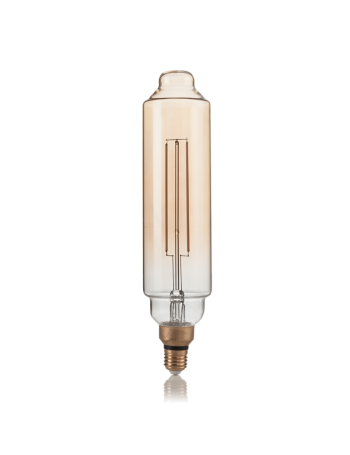 IDEAL LUX: Lineare E27 led 4w vetro ambra vintage xl luce calda Ø7.5 in offerta