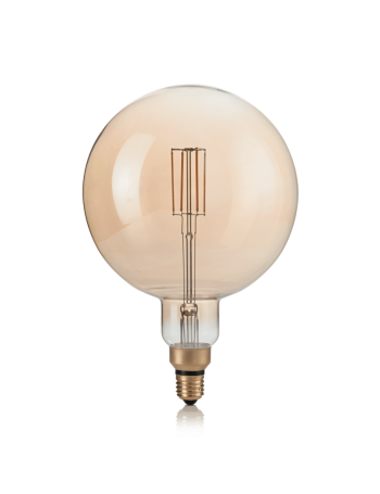 IDEAL LUX: Globo Big E27 led 4w vetro ambra vintage xl luce calda Ø19.5 in offerta
