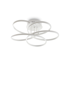 IDEAL LUX: Karol pl d65 plafoniera led design moderna small Ø65 45watt luce calda Lumen 6900 in