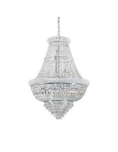IDEAL LUX: Dubai sp24 cromo Lampada sospensione Ø80 perle prismi ottagoni cristallo in offerta