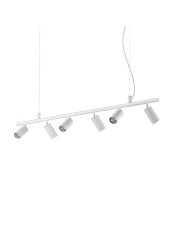 IDEAL LUX: Dynamite sp6 sospensione GU10 led diffusori orientabili bianco in offerta