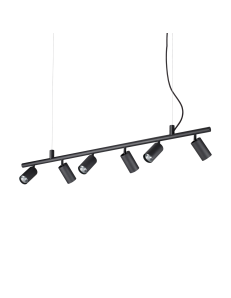 IDEAL LUX: Dynamite sp6 sospensione GU10 led diffusori orientabili nero in offerta