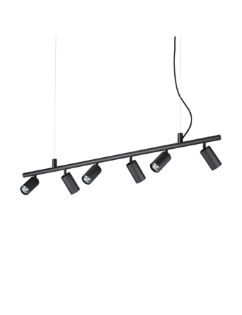 IDEAL LUX: Dynamite sp6 sospensione GU10 led diffusori orientabili nero in offerta