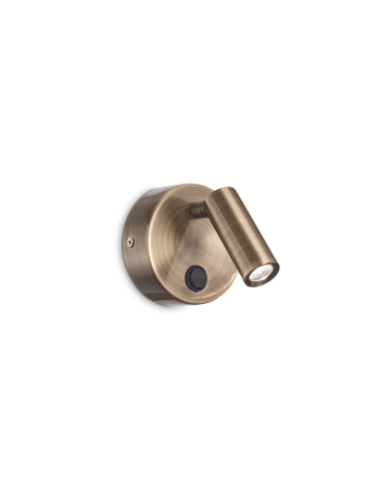 IDEAL LUX: Page ap1 faretto led 3w spot led round brunito in offerta
