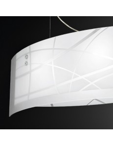 GEA LUCE: Nereide lampada media 64cm sospensione vetro ovale cucina design moderno in offerta 2