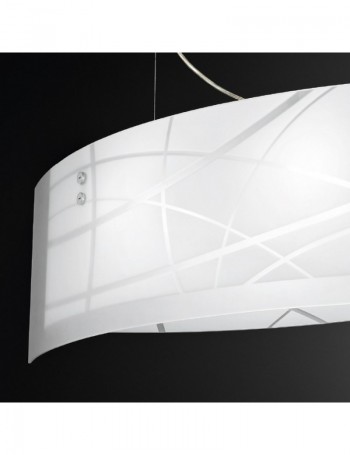 GEA LUCE: Nereide lampada piccola 46cm sospensione vetro ovale camera design moderno in offerta