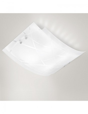 GEA LUCE: Nereide plafoniera grande 60X34 moderna bianca per soggiorno in offerta