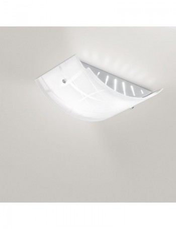 GEA LUCE: Nereide plafoniera piccola 35X25 moderna bianca per bagno ingresso in offerta