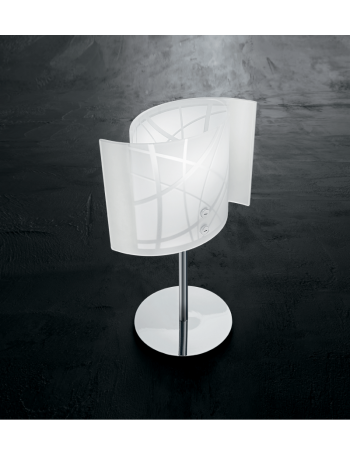 GEA LUCE: Nereide lampada da comodino abatjour moderna vetro bianco in offerta