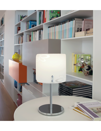 GEA LUCE: Alma lampada da comodino abatjour moderna vetro bianco in offerta