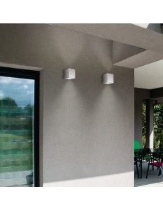 GEA LUCE: Cubo Applique biemissione da esterno GX53 ip54 BIANCO GRIGIO GES173 in offerta 2