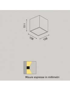 GEA LUCE: Cubo Applique biemissione da esterno GX53 ip54 alluminio GES171 in offerta 2