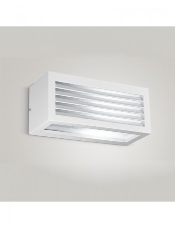 GEA LUCE: Lampada applique esterno E27 ip54 bianco GES313 biemissione in offerta