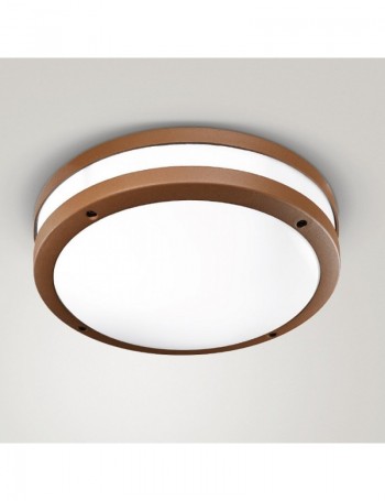 GEA LUCE: Applique lampada da soffitto tonda Ø 28 IP54 esterno ruggine GES292 in offerta
