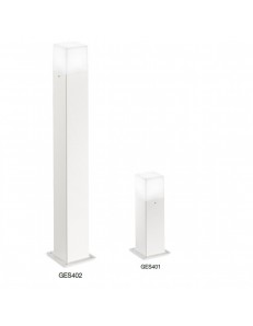 GEA LUCE: Lampione da giardino ip44 h70 GES 402 squadrato bianco in offerta