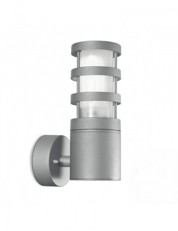 GEA LUCE: Fiaccola applique da esterno moderno ip54 in metallo grigio in offerta