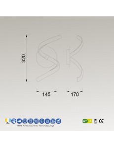 MANTRA: Nur applique led 10w 3000k dimmerabile in offerta 2