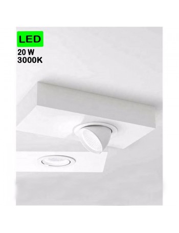 GEA LUCE: Faretto 20w 3000k incasso per controsoffitto orientabile tondo in offerta