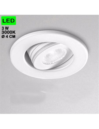 GEA LUCE: Faretto 3w 3000k da incasso soffitto bianco orientabile led in offerta