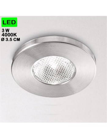 GEA LUCE: Faretto 3w 4000k da incasso rotondo led rotondo nickel in offerta