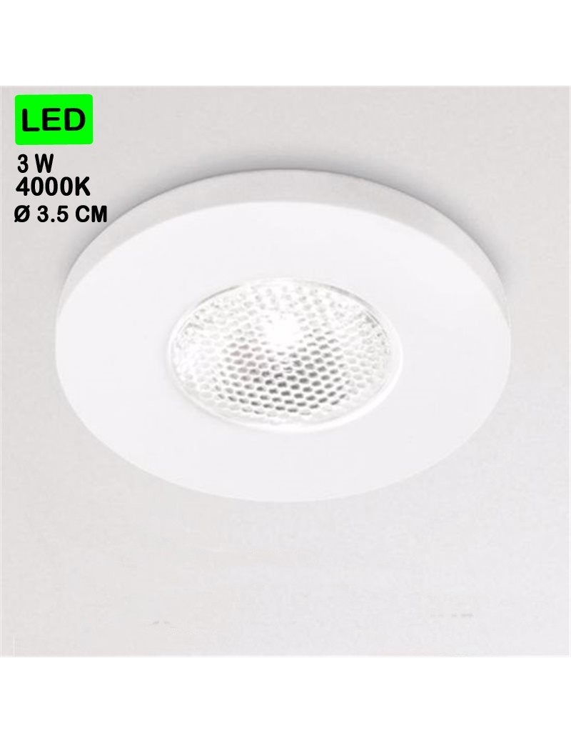 Faretto rotondo da incasso faretti LED 3w 4000k punto luce per