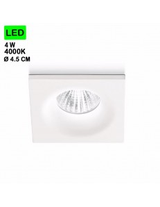 GEA LUCE: Faretto 4w 4000k led da incasso controsoffitto quadrato bianco in offerta