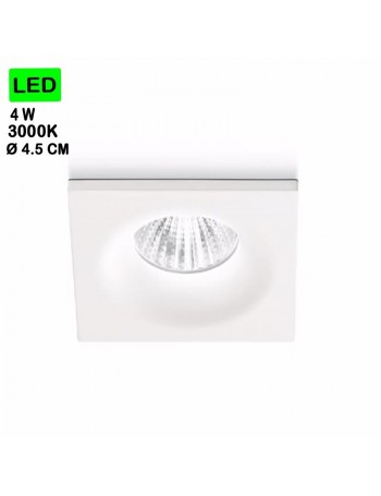 GEA LUCE: Faretto 4w 3000k da incasso per cartongesso led quadrato bianco in offerta