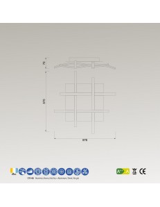 MANTRA: Nur plafoniera led 34w 2800k dimmer marrone moderno in offerta 2