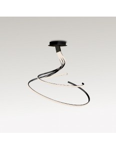 Nur xl lampadario led 80w luce calda dimmerabile marrone Ø91