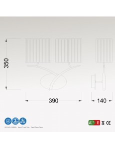 Eve chrome applique doppia design moderno 2