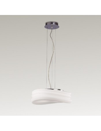 Mediterraneo piccolo  lampadario vetro sagomato bianco Ø37