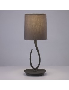 Lua abatjour lumetto moderna con paralume grigio cenere