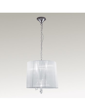 Tiffany lampadario tondo paralume in organza Ø50