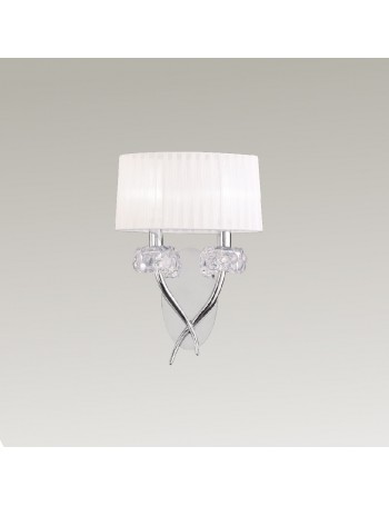 Loewe applique da parete paralume chiaro decori cristallo