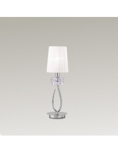 Loewe lumetto abatjour lampada da comodino paralume chiaro decoro cristallo