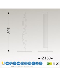Sahara silver lumetto lampada da comodino led 6w 3000k  2