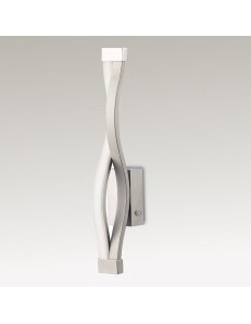 Sahara silver applique led 6w 3000k lampada da parete diffusore intrecciato