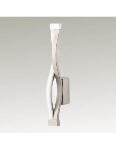 Sahara silver applique led 6w 3000k lampada da parete diffusore intrecciato 2