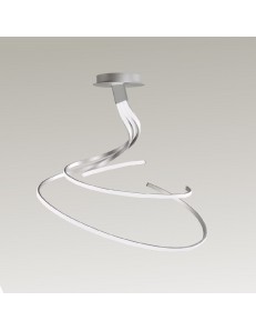 Nur silver xl lampadario sospensione led 80w luce calda