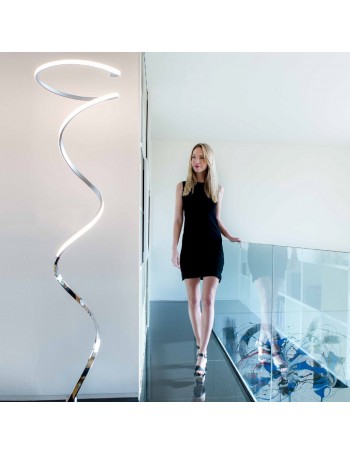 Helix piantana led 42w luce calda dimmerabile cromo 