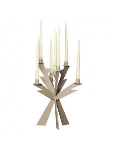 Zeus candeliere 7 fiamme beige metallo
