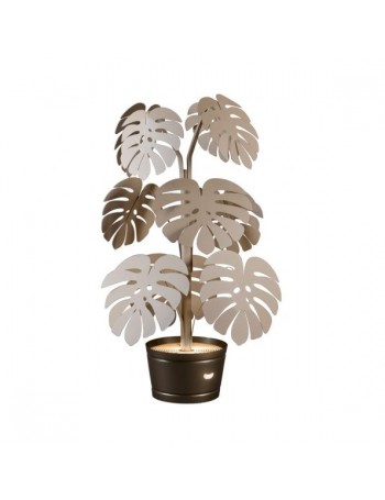 Monstera lampada da terra piccola beige design pianta in metallo