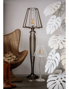 Minerva lampada piantana da terra moderna metallo bianco 2