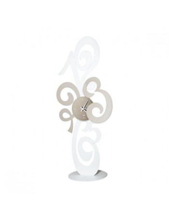 Truciolone orologio da terra grande design moderno sabbia bianco