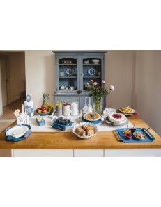 ARTI e MESTIERI: Fior di loto grande centrotavola da cucina moderna azzurro in offerta 2