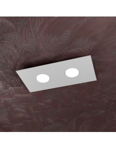 TOP LIGHT: Area plafoniera metallo rettangolare bianca 40x20cm in offerta 2