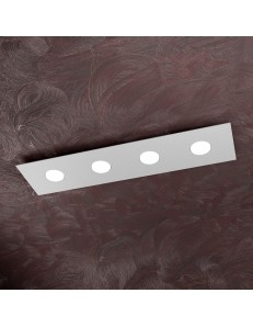 TOP LIGHT: Area plafoniera metallo bianca design moderno rettangolare 80x20cm in offerta 2