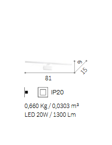 IDEAL LUX: Alma ap 12W cromo applique da specchio led bagno 51 cm in offerta 2