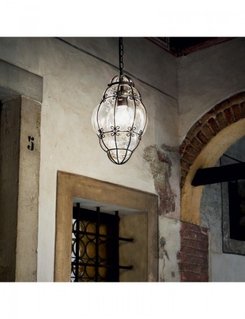 Anfora sp1 big lampadario classico in vetro soffiato 42w